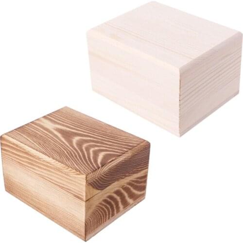 Handmade Wooden Box With Lid Storage Case Crafts Sundries Organizer 2 Sizes