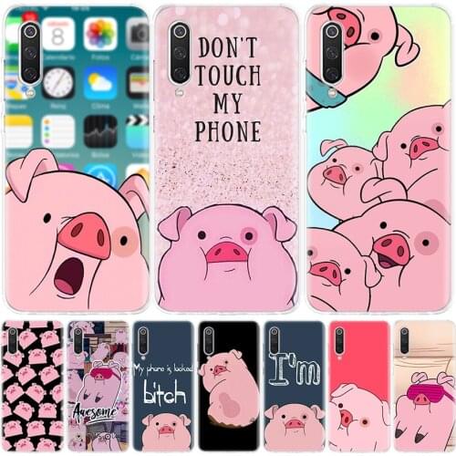 Cute Pink Pig Funny Silicon Phone Case For Xiaomi Redmi Note 10 9 8 9S 8T 7 6 5 6A 7A 8A 9A 9C Pro Customized Cover Coque