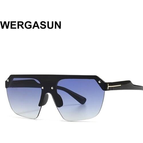 WERGASUN Sunglasses Men Women Fashion Glasses Brand Designer Retro Frame Vintage Sunglasses High Quality UV400