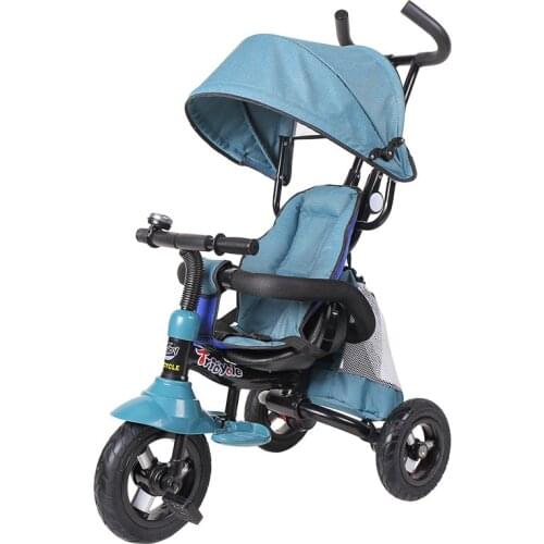 Three Wheels Stroller Childrens Foldable Tricycle Bicycle Baby Stroller Folding Trolley Trike