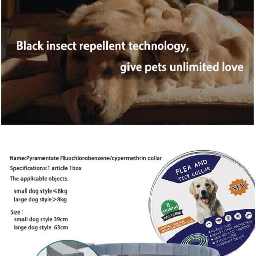 Removes Flea And Tick Collar for Dogs Cats Up To 8 Month Flea Tick Collar Anti-mosquito & Insect Repellent Breakaway Cat Collar