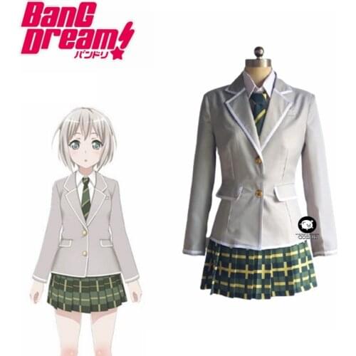 Unisex Anime Cos BanG Dream! Afterglow Cosplay Costumes School Uniform Sets Any Size