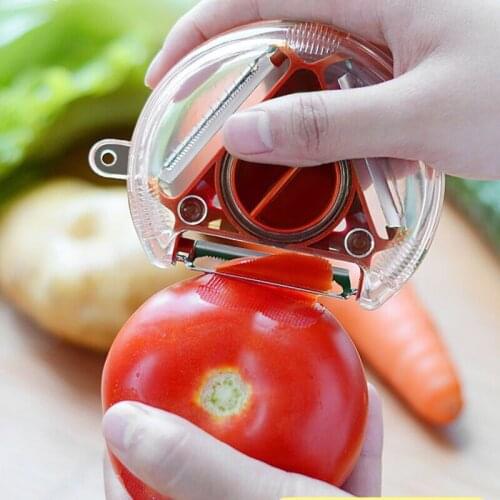 Rotatable 3 In 1 Kitchen Gadget Potato Cucumber Peeler Shredder Slicer Vegetable Fruit Chopper Grater Cutter Cocina Accessories
