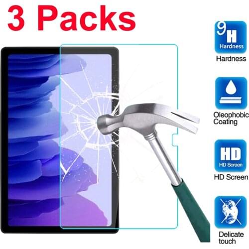 3 Pieces Tempered Glass For Samsung Galaxy Tab A7 10.4 T500 screen protector For Tab S7 S6 Lite S5E S4 A 8.4 A 8.0 A 10.1 2019