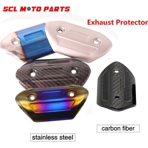 ALconstar- 40-63mm Exhaust Carbon Fiber Protector Heat Shield Cover Guard Anti-scalding Cover For Yoshimura AR SC AK Exhaust