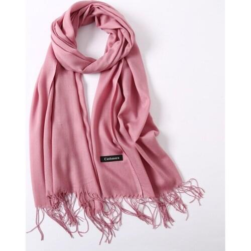 Winter Warm Women Men Cashmere Wool Scarf Rabbit Fur Ball Pompom Thicken Scarves Pashmina Shawl Female Oversize Blanket Scarf