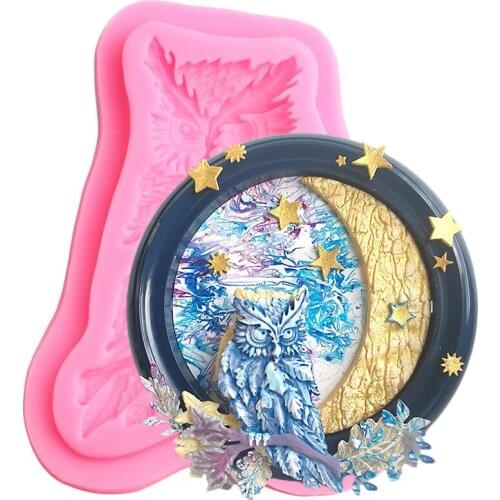 3D Owl Silicone Molds DIY Party Fondant Cake Decorating Tools Chocolate Cupcake Topper Candy Polymer Clay Resin Moulds
