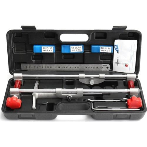 8Pcs Mortice Door Fitting Jig Lock Mortiser DBB Key JIG1 With 3 Cutters Case NEW Tool Maintenance Set