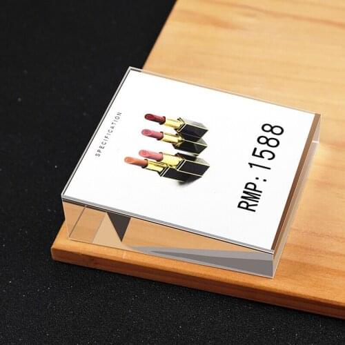 A6 Slant Back Table Top Wood Acrylic Sign Holders Display Stand Price Label Paper Card Holder Stand Frame Board