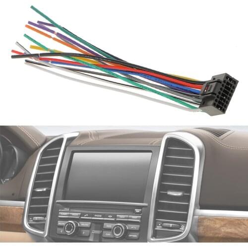 1 Pcs 16cm Car Radio Stereo Wire Harness Plug Cable With 16 Pin Connector For Kenwood Meets EIA Color Codes Car Accessories