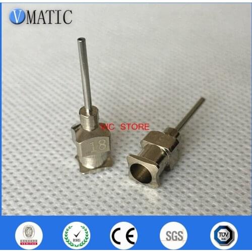 Free Shipping 0.5'' Tip Length 18G All Metal Tips Blunt Stainless Steel 12Pcs Glue Dispensing Needles 1/2 Inch