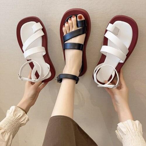 Summer Shoes Woman Flat Platform Sandals Women Soft Leather Casual Open Toe Gladiator Wedges Women Shoes