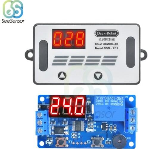 DDC-231 DC 12V LED Digital Delay Controller Time Delay Relay Module Timer Relay Time Control Switch PLC Automation Car Buzzer