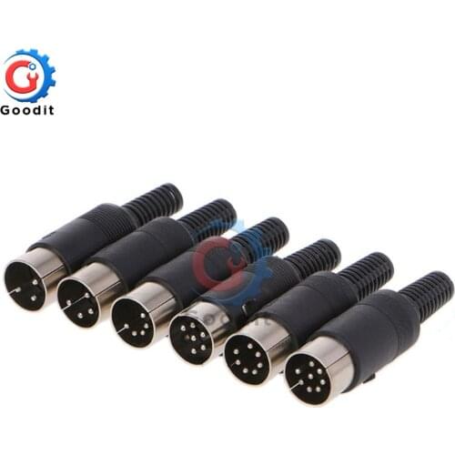 For Soldering Cables Male/Female DIN Plug Socket Connector 3/4/5/6/7/8 PIN Chassis Cable Mount 3-8 Pin Plastic Adapter