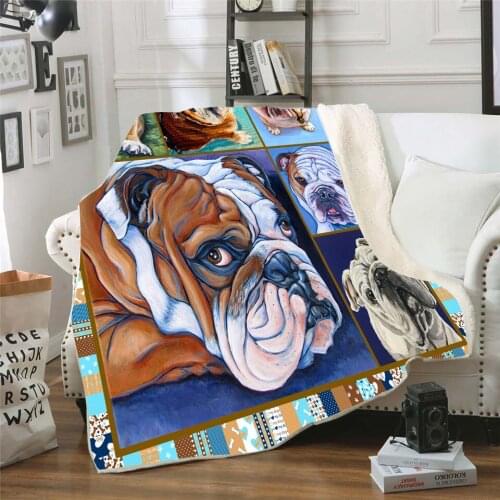 Sharpei 3d printed fleece blanket for Beds Hiking Picnic Thick Quilt Fashionable Bedspread Sherpa Throw Blanket