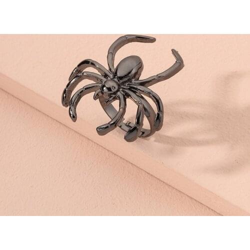 2021 Ins Punk Spider Insects Finger Knuckle Irregular Minimalism Hip-hop Rings Trendy Korean Fashion Women Chic Party Jewelry