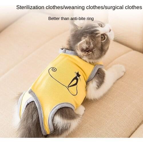 Cats take female sterilization surgery after weaning under clothing lick summer elastic pet cat clothes pet cat