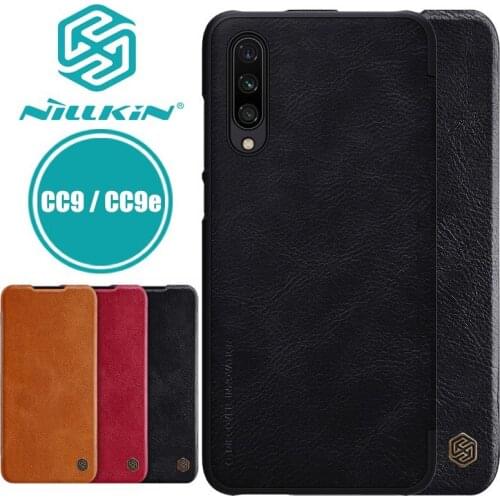 Nillkin Qin Flip Leather Case Luxury Business Soft Touch Slim Phone Case for Xiaomi Mi CC9 / CC9e / A3 Back Cover