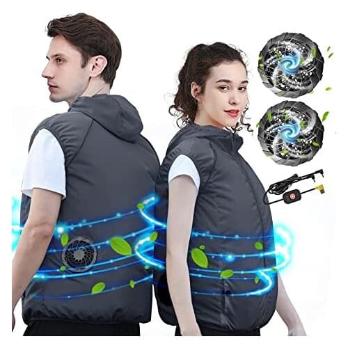 Summer Sport Fan Air Condition Cool Man Woman Travel Ultralight Brand Outdoor Vest Clothes Jacket Sun Windbreaker Fishing Worker
