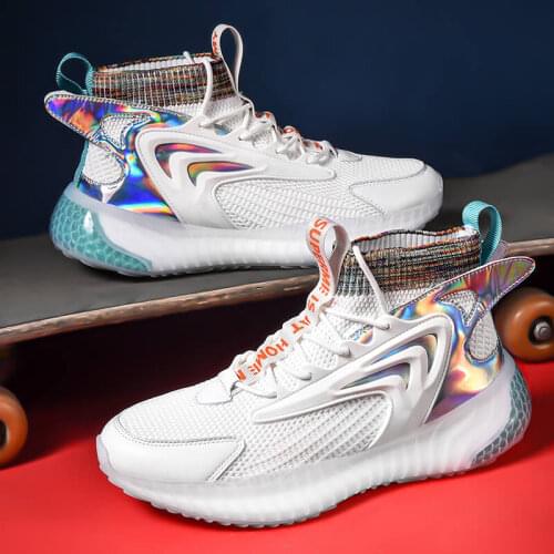 Fashion Classic Mens Sneakers Breathable Running Shoes Men Reflective Sport Shoes High-top Mesh Walking Jogging Shoe Zapatillas