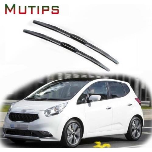 Mutips 1Set Rubber Car Front Wiper Blade Kit For Kia Venga 2013 2012 2011 2010 2009 Windscreen Original replace Auto Accessories