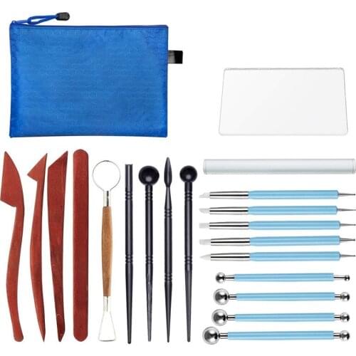 20 Pieces Modeling Clay Sculpting Tools Set Polymer Clay Tools Include Carving Modeling Tools, Pottery Tools,Ball Stylus Dotting