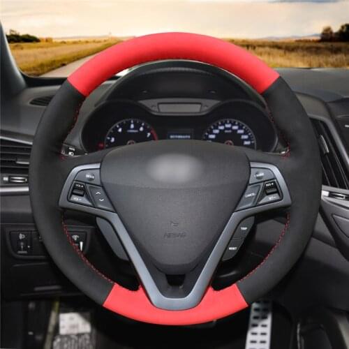 DIY Anti-Slip Wear-Resistant Steering Wheel Cover For Hyundai Veloster 2011-2017 Car Interior Decoration