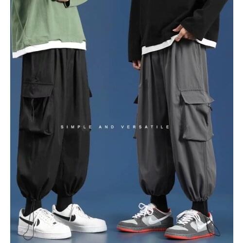 Ankle-Length Casual Mens Pants Harajuku Men Clothing Harem Pants Men Korean Style Streetwear Trousers S-3XL 2021 New Track Pant