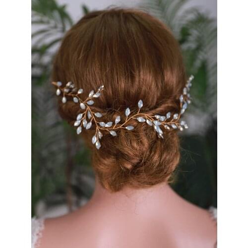 Rhinestone Headband Silver Gold Bridal Headwear Handmade Birde Hat Wedding Hair Accessories Women Hair Jewelry For Bride