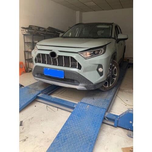 For new Toyota RAV4 2019 2020 Front Bumper Racing Grill ABS Silver Grille Cover Accessories body kit gt style