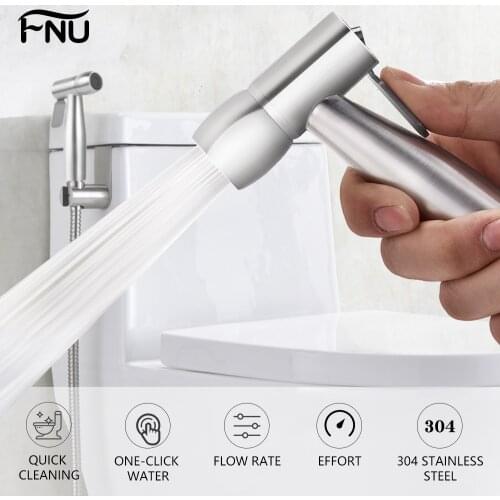 Hand Held Bidet Toilet Sprayer Kit Bathroom Cloth Diaper Washer Portable Shower Sprayer 304 Stainless Steel for Personal Hygiene