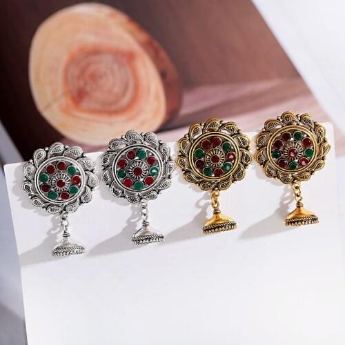 Vintage Round Wave Drop Earrings For Women Wedding Ornaments Retro Charm Elegant Statement Earrings Bijoux