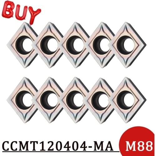 High Quality CCMT120404 MA M88 Carbide Inserts Internal Turning Tool Blades CNC Lathe Cutter Tools use for Stainless steel