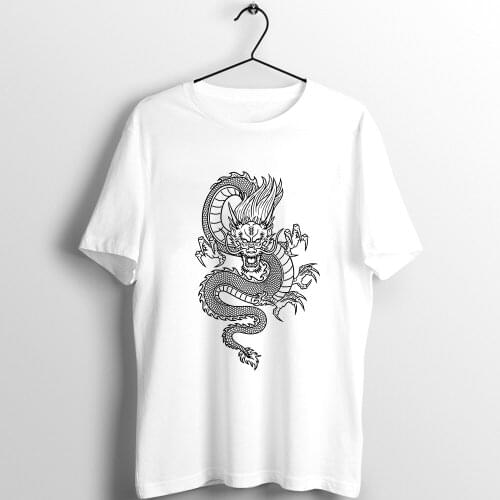 2021 Summer Top Female T-Shirt Chinese Dragon Printing Shirt Women Oversized Harajuku Aesthetic Tee Woman Casual Clothes