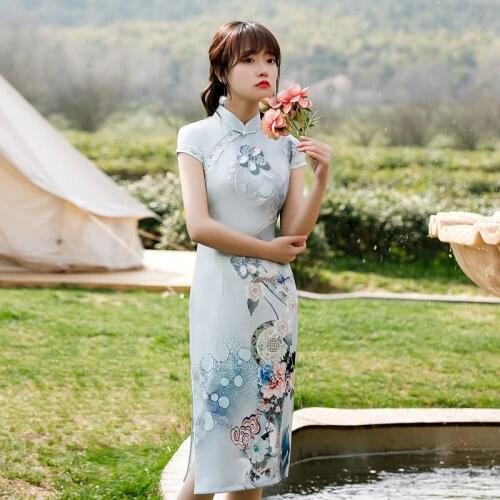Women Chinese Dress Qipao Cheongsam Plus Size 3xl Vestido China Summer Clothing Qipao Vintage Mode Wedding Dress Women