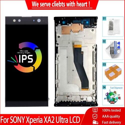 6.0" Original For SONY Xperia XA2 Ultra LCD Touch Screen Digitizer Assembly Replacement Display+Frame For Sony Xperia C8 LCD