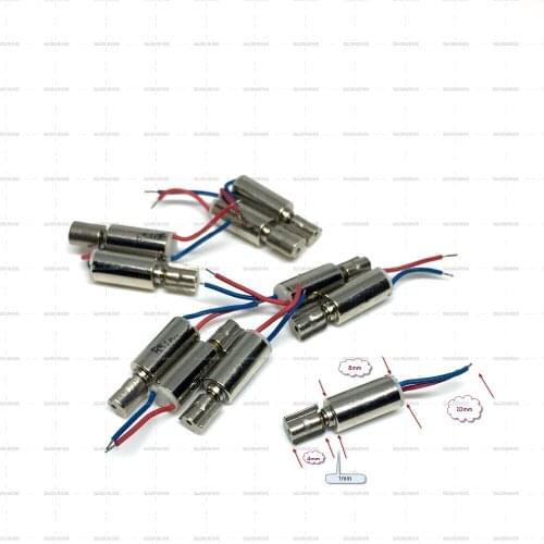100pcs 3V Vibrator Motor 4*8mm Mini DC motor 4 x 8mm Vibration Pager For robotics toys Bristlebot DIY School science experiment