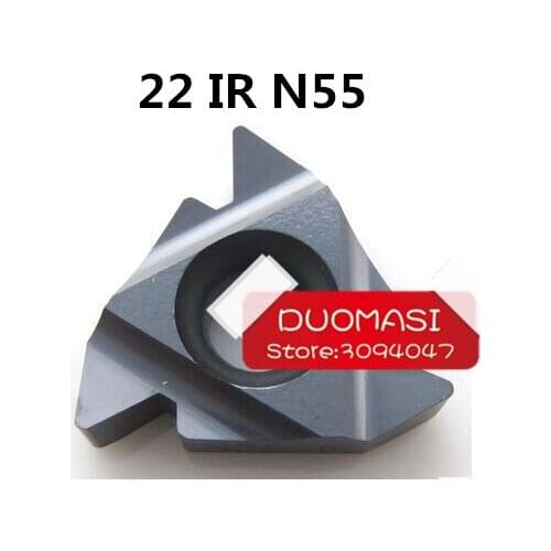 22 IR N 55 ,INTERNAL threaded turning Insert,Coating General Type partial profile 60 degree Cutting Steel,PITCH 3.5&6.0