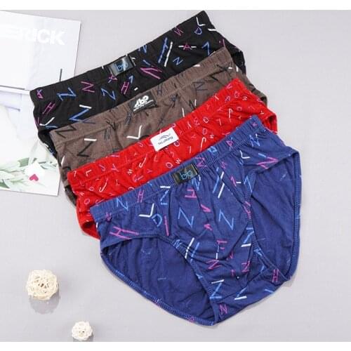 4pcs/lot Cheaper Cotton Mens Briefs Homme Underwear Comfort Panties Mens Breathable Panties Plus Size L-4XL cueca masculina