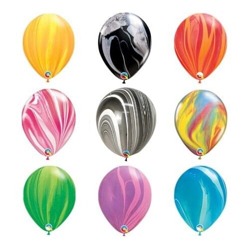 5pcs/Set 11Inch Black White Agate Helium globos Latex Balloon Wedding Kids Adults Birthday Party Decoration Balloons Baby Shower