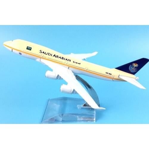 SAUDI ARABIAN AIRLINES 16CM BOEING747 AIRLINES METAL ALLOY MODEL PLANE AIRCRAFT TOYS FOR CHILDREN BIRTHDAY GIFTS ORNAMENT