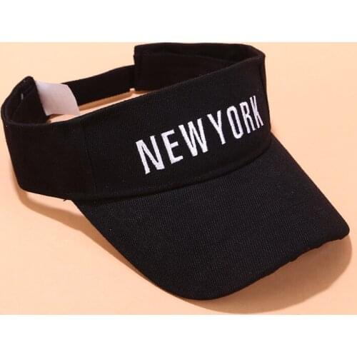 Empty Top Hat Men and Women Summer Wild Letter Embroidery Capless Baseball Cap Tide Korean Outdoor Sports Sunscreen Sun