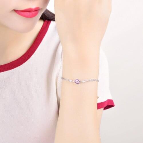 Beadsnice charm special silver 925 jewellery snake chain bracelet for female girls argent 16.5cm+3cm ID40355