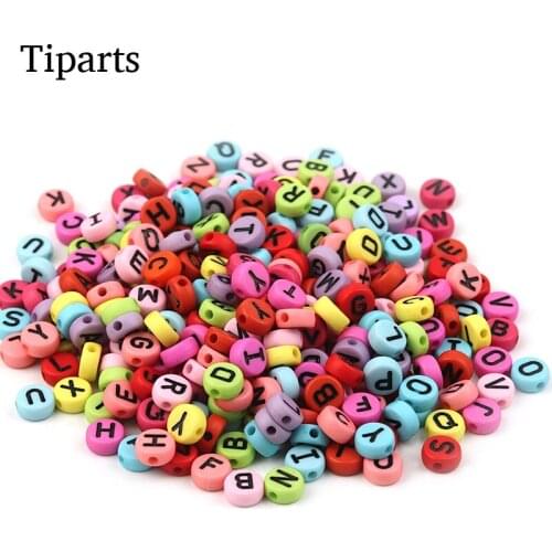 Mixed Letter Acrylic Beads Round Flat Alphabet Square Cube Loose Spacer Beads For Jewelry Making Handmade Diy Bracelet Necklace