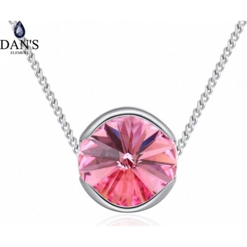 DANS ELEMENT 6 Colors Real Rose Gold Color Austrian Crystals Sweater pendant necklace for women monkey style #133493