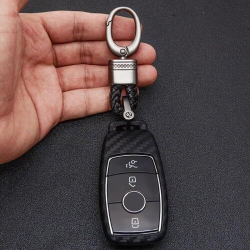 For Mercedes For Benz 2016 2017 2018 E Class Key Carbon Fiber Pattern Shell For Mercedes Benz AMG 2017 E Class W213 Key Holder