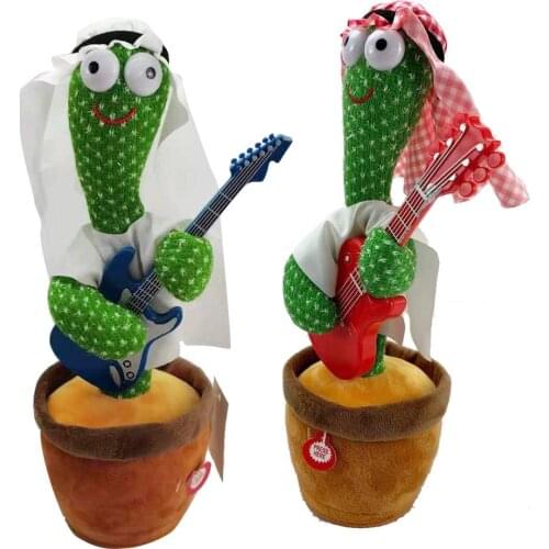 Electric Dancing Cactus Plush Doll Toy Funny Twist Dancing Singing Toy Kid Early Education Toys