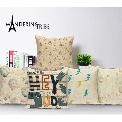 Geometry Nordic Cushion Cover Cartoon Deer Home Decor Pillows Case Cute Animal Cushions Covers Decoration Pillow Cases Cojines