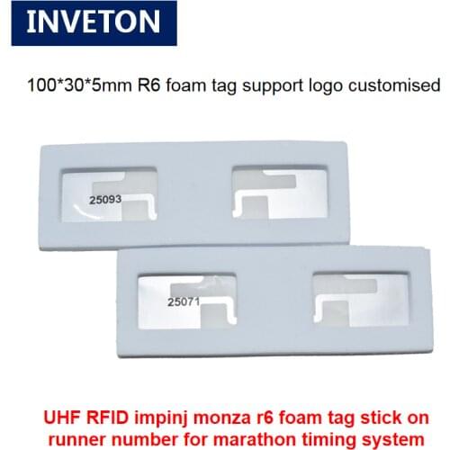 Similar dogbone impinj monza r6 chip runner number bib tags sticker 3-8m long range sports race running mat timing system