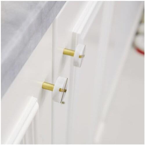 Round Kitchen Cabinet Handles and Knobs Drawer Pulls Dressing Handle White Handle Stone Handle and Knobs Marble Home Decorations